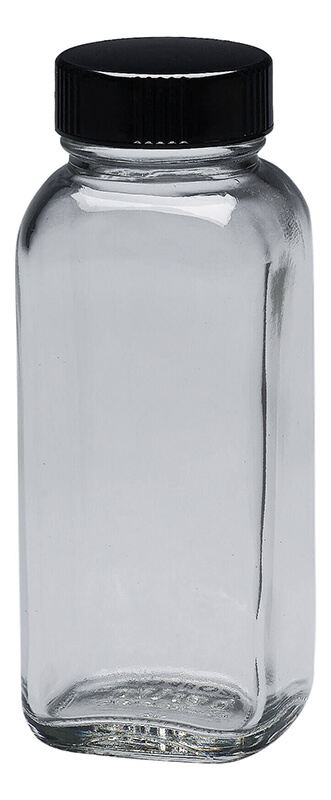 French Square Glass Bottle